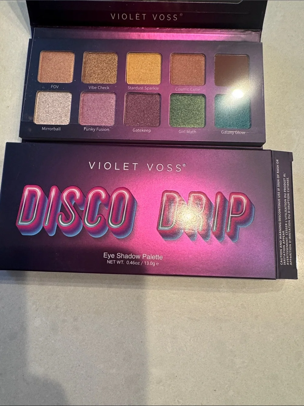 Violet Voss Disco Drip Eyeshadow Palette - Gold, Pink, Green, Bronze, Purple